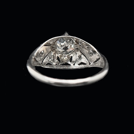 Art Deco .63ct. Diamond & Platinum Antique Engagement - Fashion Ring  - J35566
