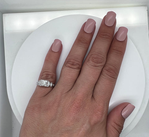 Antique Engagement - Fashion Ring .15ct. Diamond, Platinum & 18K White Gold - J35603
