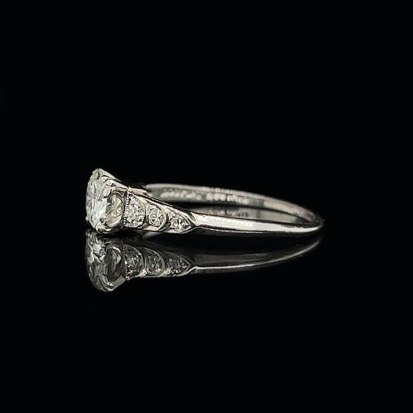 Art Deco .50ct. Diamond Antique Engagement - Fashion Ring Platinum - J36045