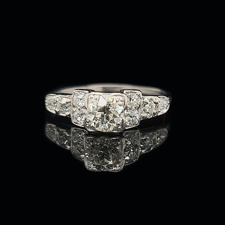 Art Deco .60ct. Diamond Antique Engagement - Fashion Ring Platinum - J36157