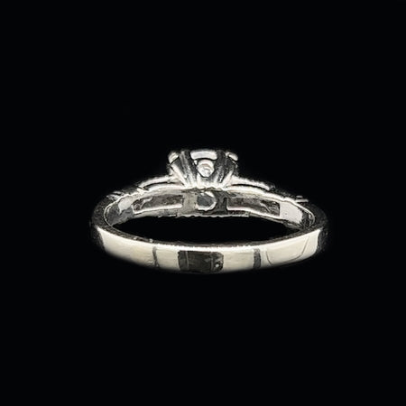 Art Deco .50ct.  Diamond & White Gold Antique Engagement - Fashion Ring - J36271