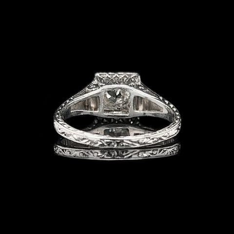 Art Deco .33ct. Diamond Antique Engagement - Fashion Ring Platinum - J36361