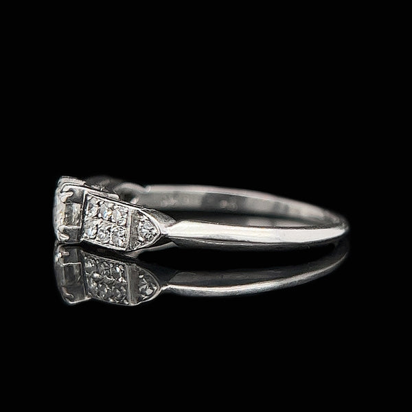 Art Deco .33ct. Diamond Antique Engagement - Fashion Ring Platinum -J36814
