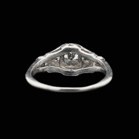 Art Deco .40ct. Diamond Platinum Antique Engagement - Fashion Ring - J37116