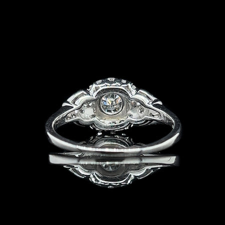 Art Deco .50ct. Diamond & Platinum Antique Engagement - Fashion Ring - J37141