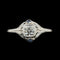 Art Deco .25ct. Diamond & Sapphire Antique Engagement - Fashion Ring 18K White Gold - J37157