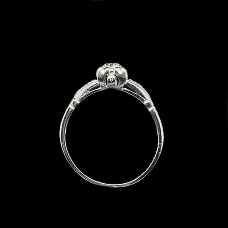 Art Deco .35ct. Diamond & Platinum Antique Engagement - Fashion Ring - J37194