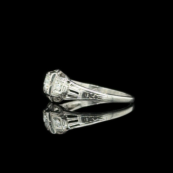 Art Deco .25ct. Diamond Antique Engagement - Fashion Ring Platinum - J37269