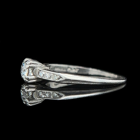 Art Deco .20ct. Diamond Antique Engagement - Fashion Ring Platinum - J37276