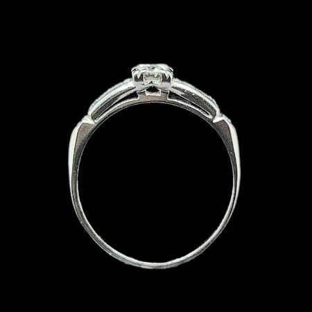 Art Deco .25ct. Diamond & Platinum Antique Engagement Ring - J37301