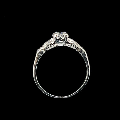 Art Deco .35ct. Diamond Antique Engagement - Fashion Ring Platinum - J37302