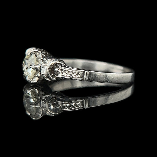 Art Deco .60ct. Diamond Antique Engagement - Fashion Ring Platinum - J37404