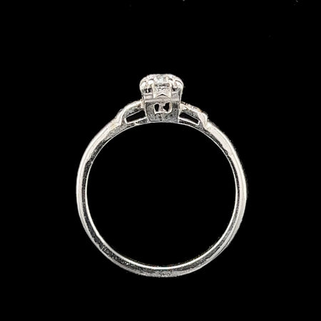 .25ct. Diamond & White Gold Vintage Engagement Ring - J37656