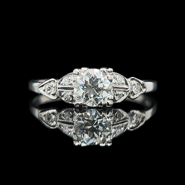 Art Deco .50ct. Diamond Antique Engagement - Fashion Ring Platinum - J37695