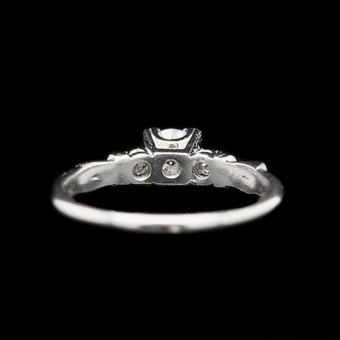 .50ct. Diamond & Platinum Vintage Engagement - Fashion Ring - J37832