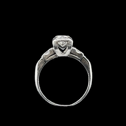 Art Deco .46ct. Diamond & Platinum Antique Engagement Ring - J37844
