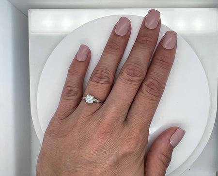 .58ct. Diamond Vintage Engagement Ring Platinum - J37854