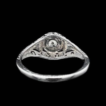 Edwardian .45ct. Diamond Antique Engagement - Fashion Ring White Gold - J37898