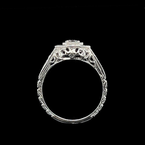 .25ct. Diamond & Platinum Vintage Engagement - Fashion Ring - J37987