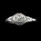Edwardian .23ct. Diamond Antique Engagement - Fashion Ring 18K White Gold - J37988