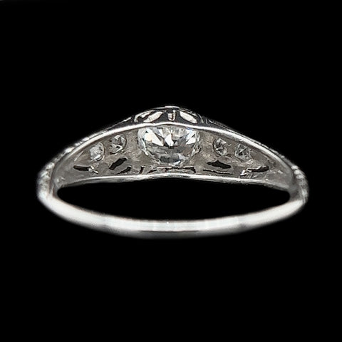 Art Deco .38ct. Diamond Antique Engagement - Fashion Ring Platinum - J38005
