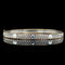 Edwardian .33ct. T.W. Sapphire & Pearl Antique Bangle Bracelet Yellow Gold & Platinum - J38029