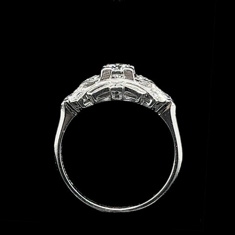 Art Deco .25ct. Diamond & Platinum Antique Engagement - Fashion Ring Loretz & Benoit - J38048