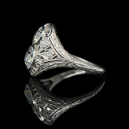 Art Deco 1.45ct. T.W. Diamond Antique Engagement - Fashion Ring Platinum - J38070