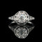 Art Deco .50ct. Diamond Antique Engagement - Fashion Ring White Gold - J38084
