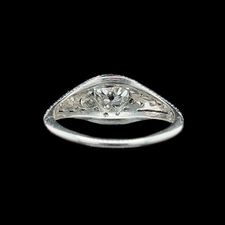 Art Deco .65ct. Diamond Antique Engagement - Fashion Ring Platinum - J39008