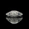 Art Deco .33ct. Diamond & Sapphire Antique Engagement - Fashion Ring 18K White Gold - J39022