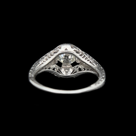 Art Deco .50ct. Diamond & Platinum Antique Engagement - Fashion Ring Herzog & Co. - J39035