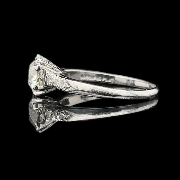 Art Deco 1.00ct. Diamond & Platinum Antique Engagement - Fashion Ring - J39111