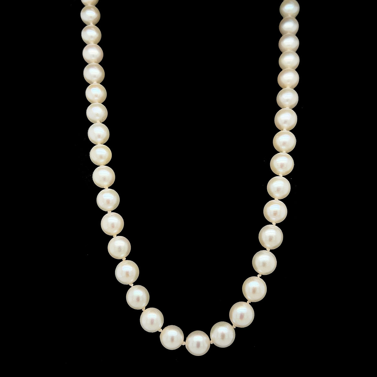 Vintage 6.5mm Akoya Pearl Necklace White Gold - J39119– Gesner Estate ...