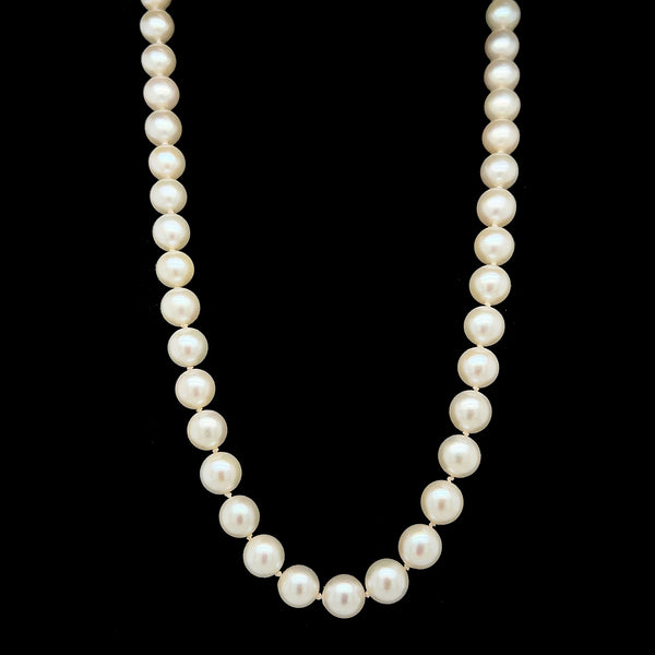 Vintage Akoya Pearl Necklace White Gold - J39119