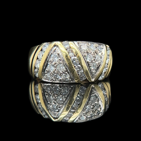 1.00ct. T.W. Diamond Vintage Wedding - Fashion Ring 18K Yellow & White Gold RJM - J39130C