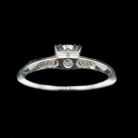 Art Deco .65ct. Diamond Antique Engagement Ring Platinum - J39151