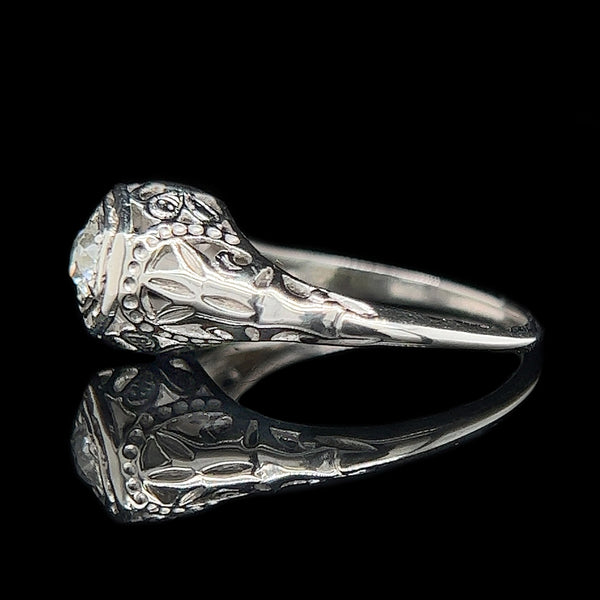 Art Deco .25ct. Diamond Antique Engagement - Fashion Ring Platinum - J39191