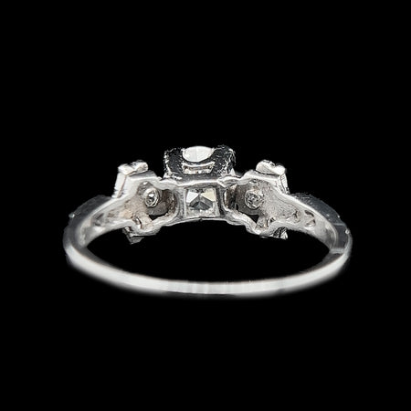 Art Deco .70ct. Diamond & Platinum Antique Engagement - Fashion Ring - J39222