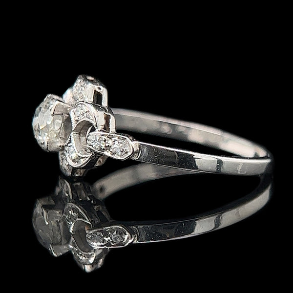 Art Deco .40ct. Diamond Antique Engagement - Fashion Ring Platinum - J39275
