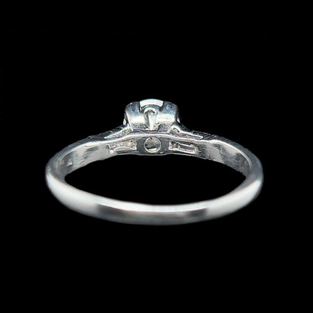 Art Deco .61ct. Diamond Antique Engagement Ring Platinum - J39311