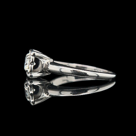 .40ct. Diamond Vintage Engagement - Fashion Ring White Gold - J39325