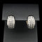 1.00ct. Apx. T.W. Diamond Huggie Estate Earrings White & Yellow Gold - J39451