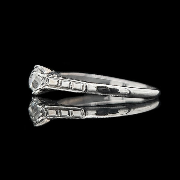 Art Deco .25ct. Diamond Antique Engagement Ring Platinum - J39852