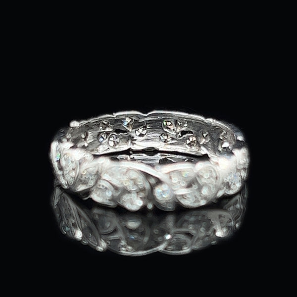 Art Deco .75ct. T.W. Diamond Antique Wedding Ring - Fashion Ring - Wedding Band Platinum - J40163