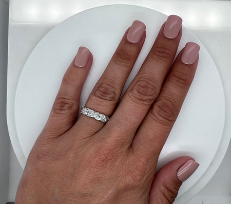 Art Deco .75ct. T.W. Diamond Antique Wedding Ring - Fashion Ring - Wedding Band Platinum - J40163