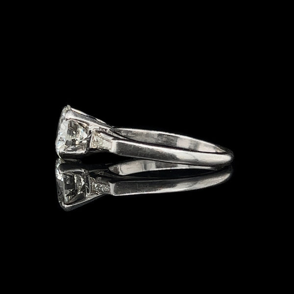1.55ct. Diamond Vintage Engagement - Wedding Ring Platinum - J40207
