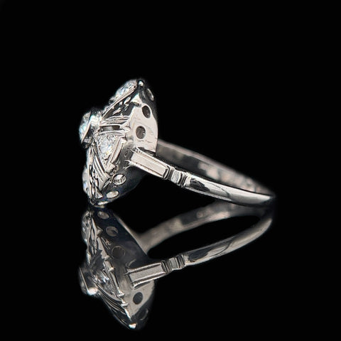 .50ct. T.W. Diamond Vintage Engagement or Fashion Ring White Gold - J40209