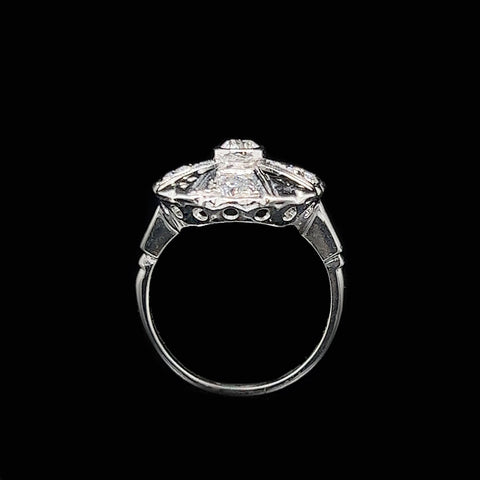 .50ct. T.W. Diamond Vintage Engagement or Fashion Ring White Gold - J40209