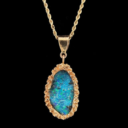 7.00ct Opal Estate Necklace Yellow Gold - J40254